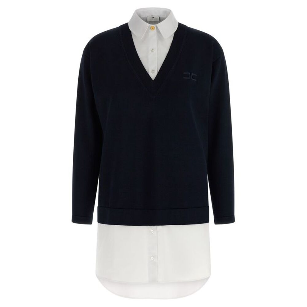 Elisabetta Franchi Blue Viscose Short Women's Dress